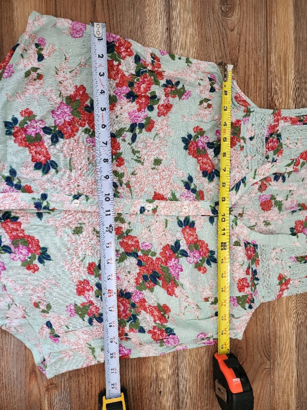 Anthropologie Meadow Rue Top Women's 10 Mint Green Floral Sleeveless - Picture 10 of 13